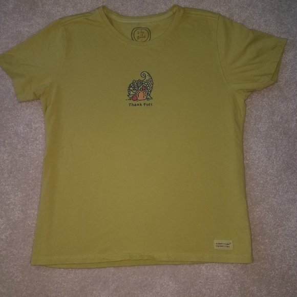 'Thank Full' Life is Good Graphic Short Sleeved Tee Shirt - Picture 1 of 7